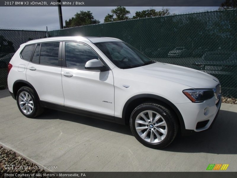 Alpine White / Black 2017 BMW X3 xDrive28i