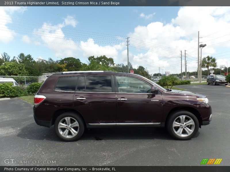 Sizzling Crimson Mica / Sand Beige 2013 Toyota Highlander Limited