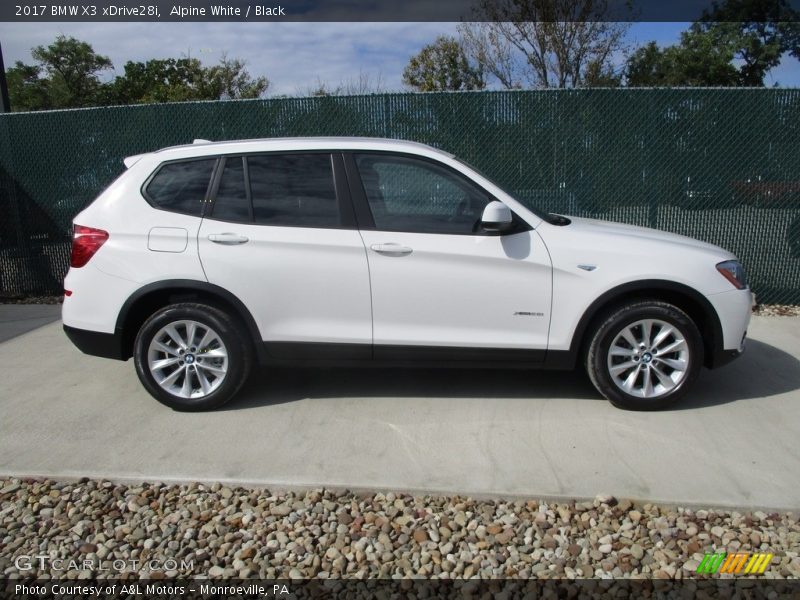 Alpine White / Black 2017 BMW X3 xDrive28i