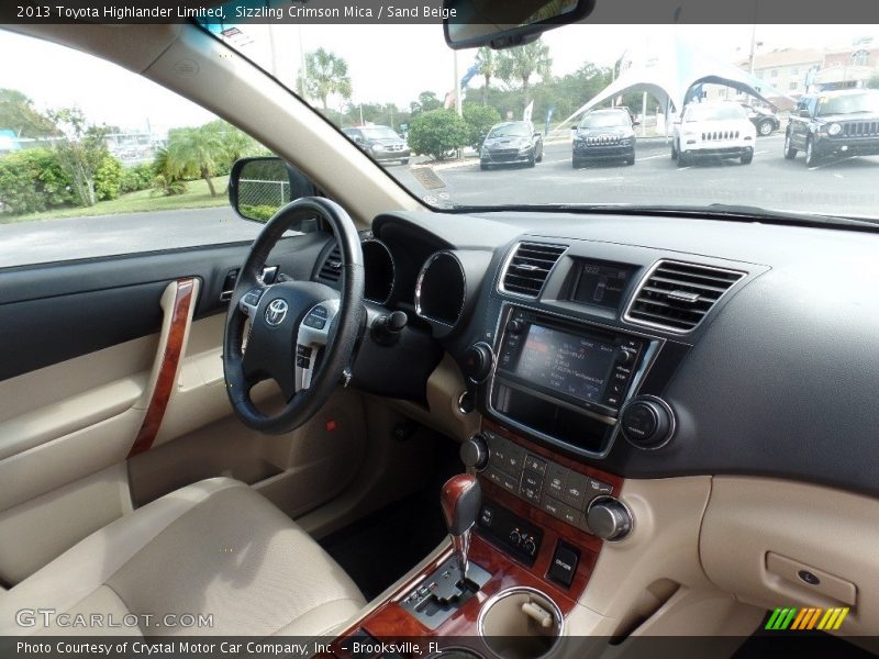 Sizzling Crimson Mica / Sand Beige 2013 Toyota Highlander Limited