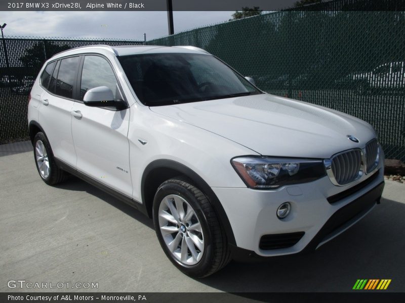 Alpine White / Black 2017 BMW X3 xDrive28i