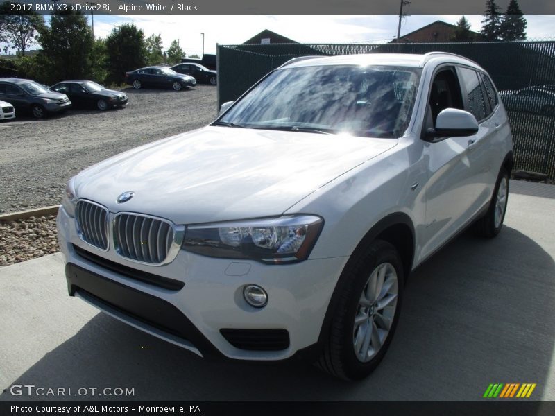 Alpine White / Black 2017 BMW X3 xDrive28i