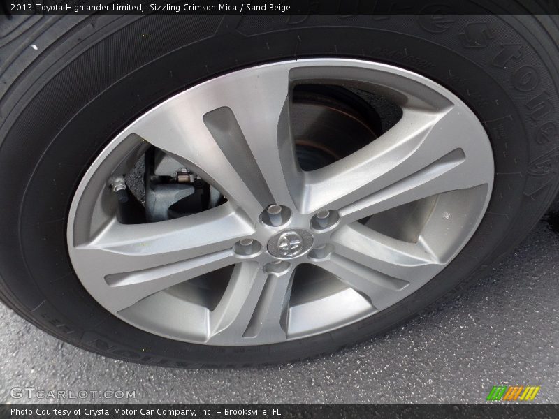 Sizzling Crimson Mica / Sand Beige 2013 Toyota Highlander Limited