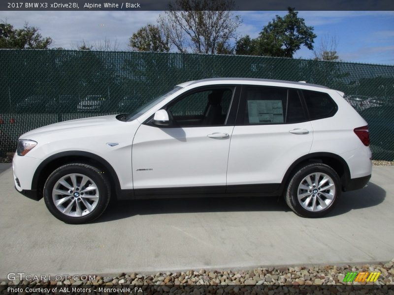 Alpine White / Black 2017 BMW X3 xDrive28i