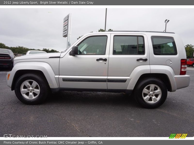 Bright Silver Metallic / Dark Slate Gray 2012 Jeep Liberty Sport