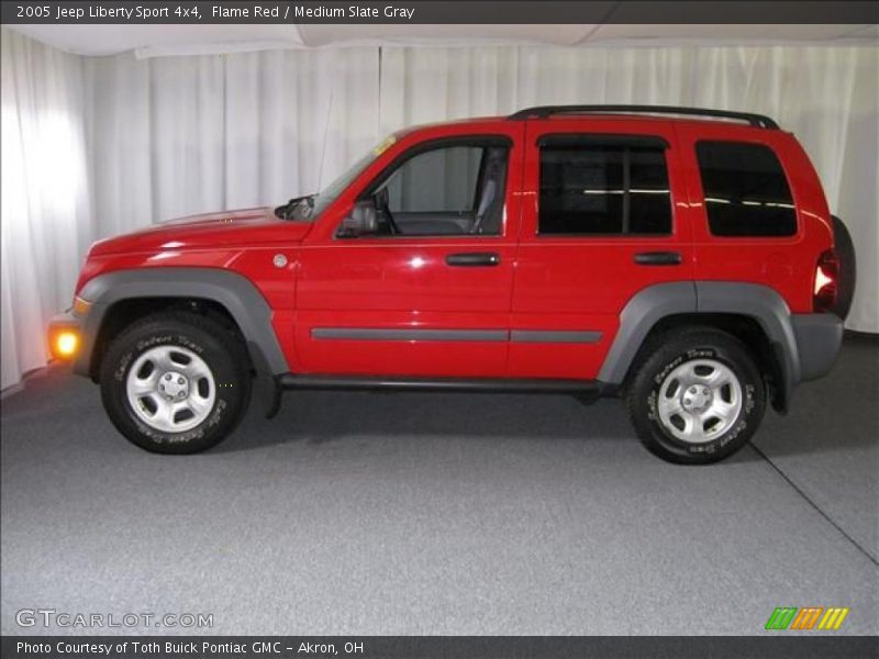 Flame Red / Medium Slate Gray 2005 Jeep Liberty Sport 4x4