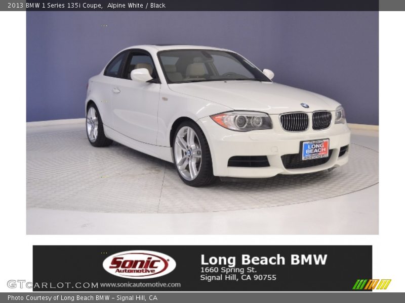 Alpine White / Black 2013 BMW 1 Series 135i Coupe