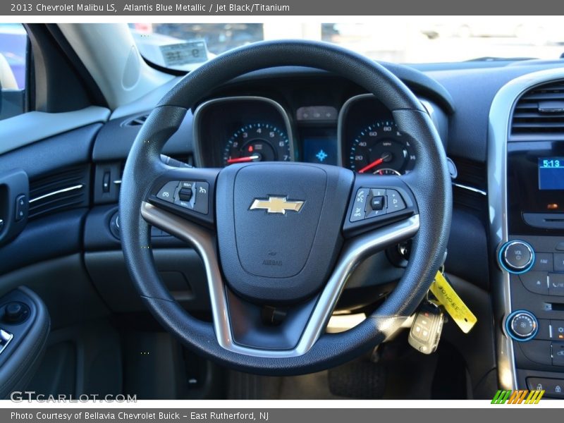 Atlantis Blue Metallic / Jet Black/Titanium 2013 Chevrolet Malibu LS