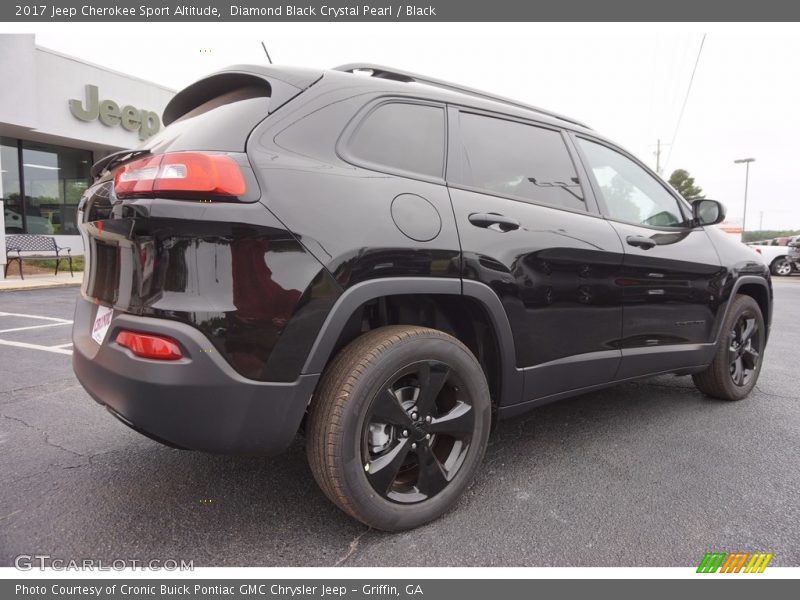 Diamond Black Crystal Pearl / Black 2017 Jeep Cherokee Sport Altitude