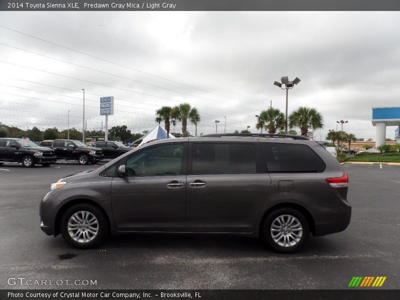 Predawn Gray Mica / Light Gray 2014 Toyota Sienna XLE
