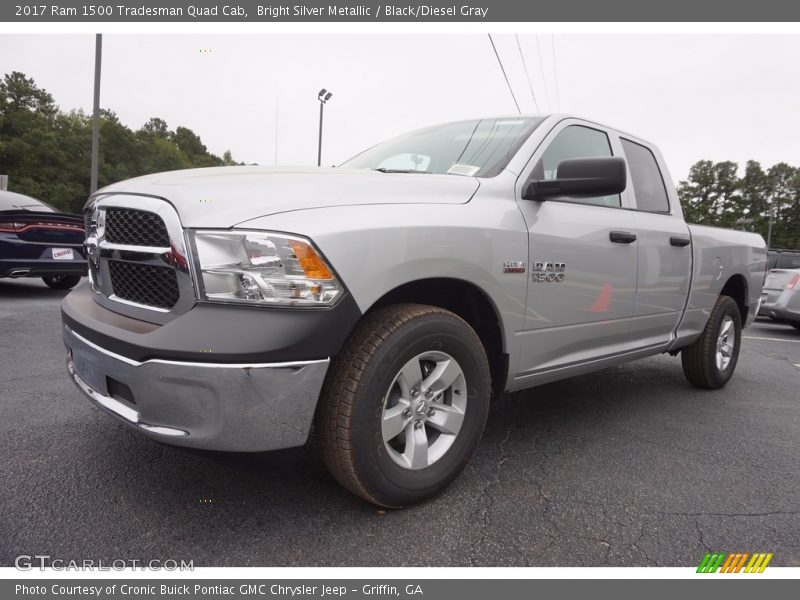Bright Silver Metallic / Black/Diesel Gray 2017 Ram 1500 Tradesman Quad Cab
