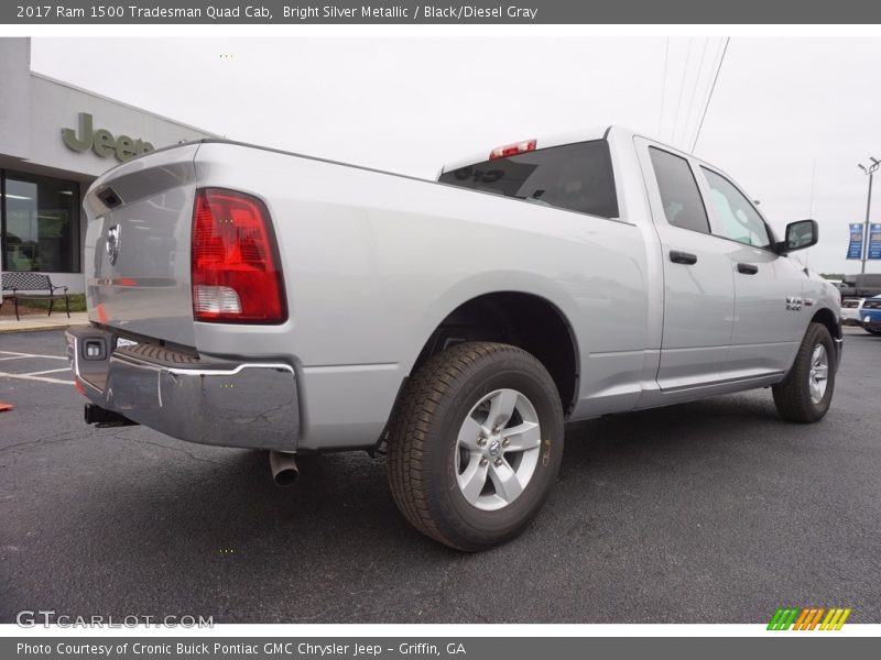 Bright Silver Metallic / Black/Diesel Gray 2017 Ram 1500 Tradesman Quad Cab