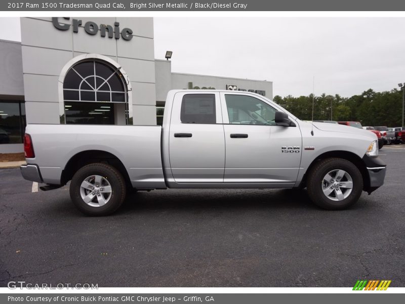 Bright Silver Metallic / Black/Diesel Gray 2017 Ram 1500 Tradesman Quad Cab