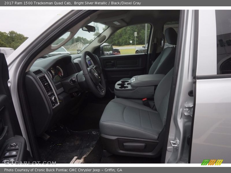 Bright Silver Metallic / Black/Diesel Gray 2017 Ram 1500 Tradesman Quad Cab