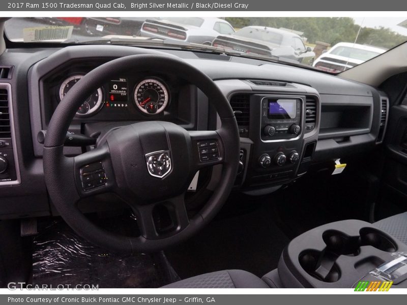 Bright Silver Metallic / Black/Diesel Gray 2017 Ram 1500 Tradesman Quad Cab