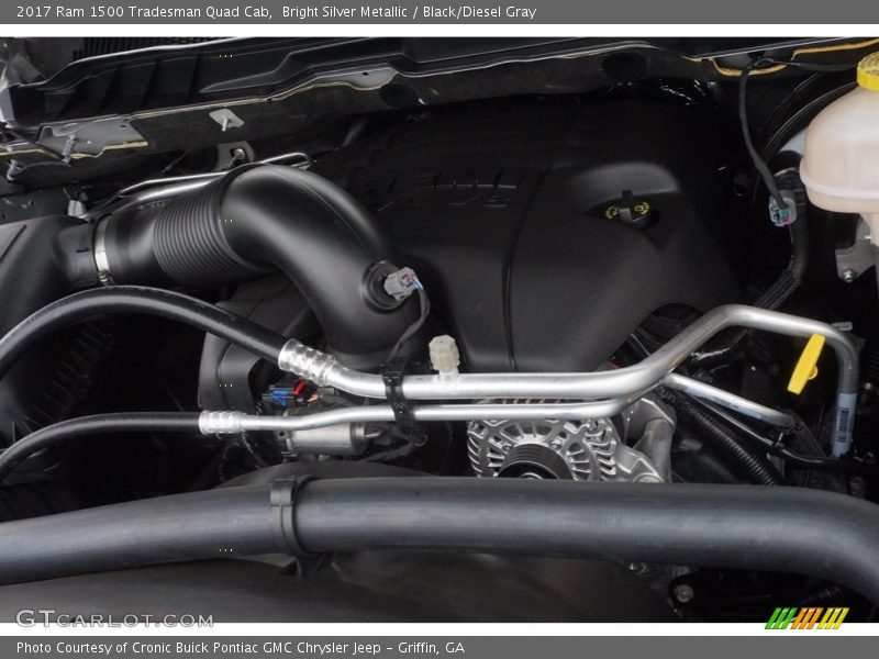 Bright Silver Metallic / Black/Diesel Gray 2017 Ram 1500 Tradesman Quad Cab