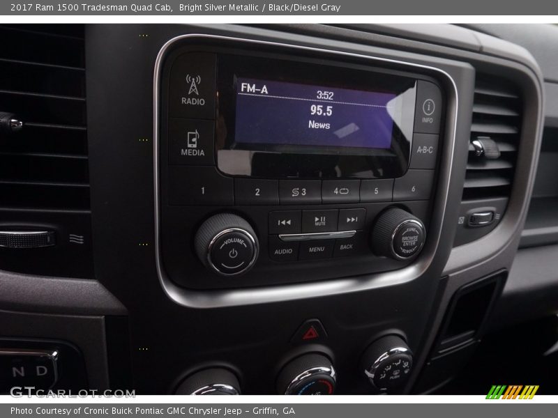 Bright Silver Metallic / Black/Diesel Gray 2017 Ram 1500 Tradesman Quad Cab