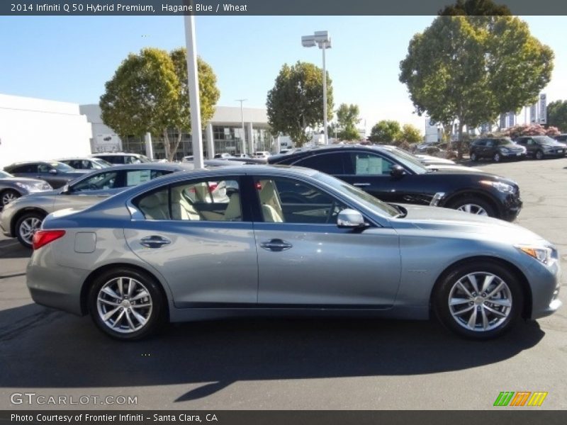 Hagane Blue / Wheat 2014 Infiniti Q 50 Hybrid Premium