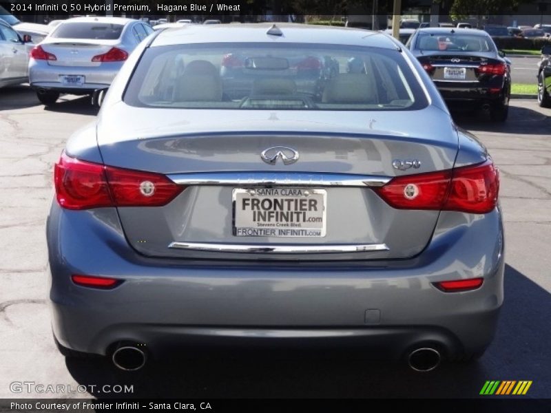 Hagane Blue / Wheat 2014 Infiniti Q 50 Hybrid Premium