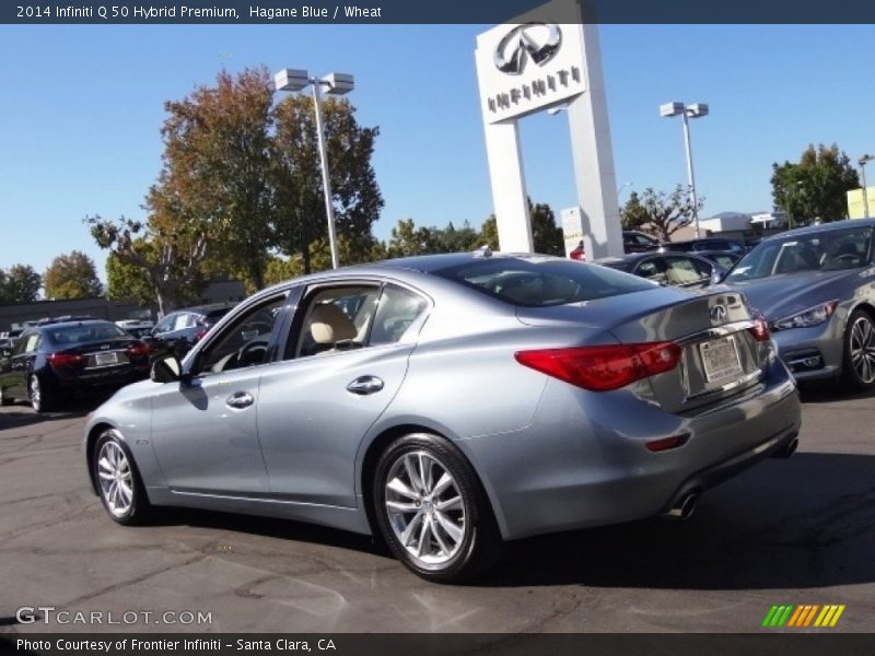 Hagane Blue / Wheat 2014 Infiniti Q 50 Hybrid Premium