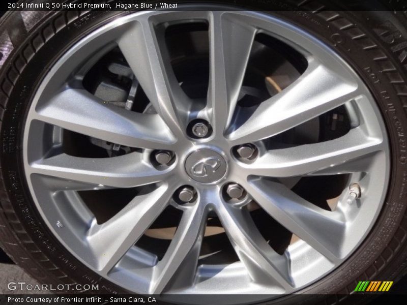 Hagane Blue / Wheat 2014 Infiniti Q 50 Hybrid Premium