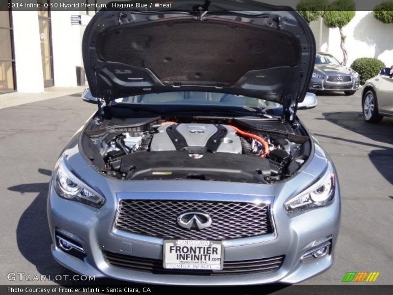 Hagane Blue / Wheat 2014 Infiniti Q 50 Hybrid Premium