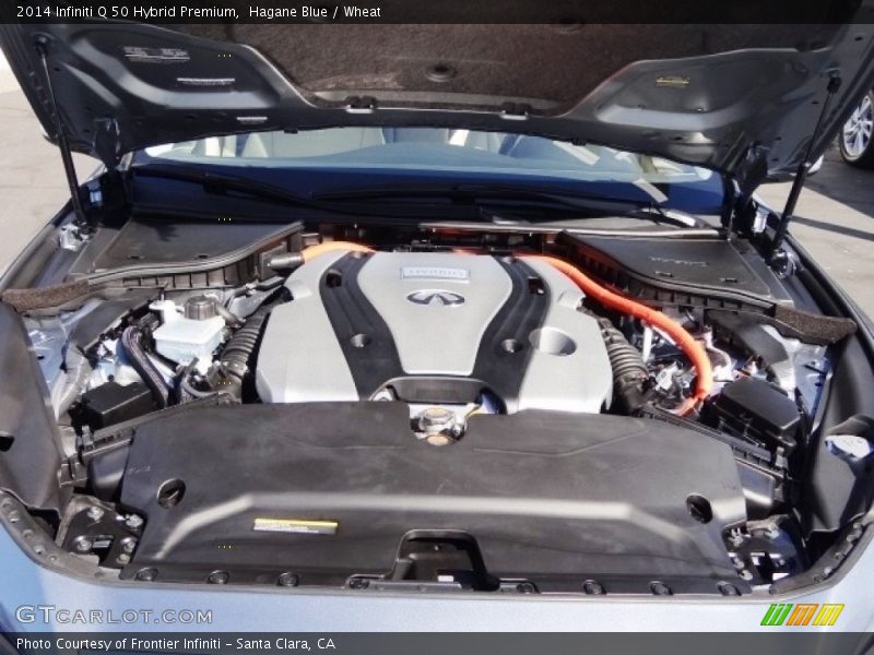 Hagane Blue / Wheat 2014 Infiniti Q 50 Hybrid Premium