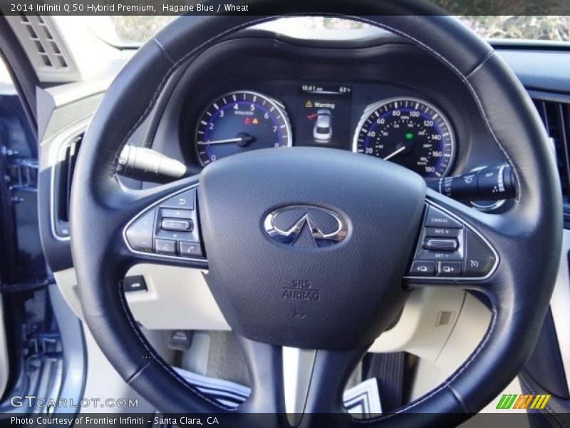 Hagane Blue / Wheat 2014 Infiniti Q 50 Hybrid Premium