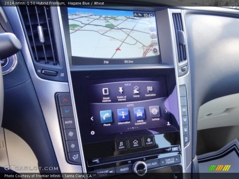 Hagane Blue / Wheat 2014 Infiniti Q 50 Hybrid Premium