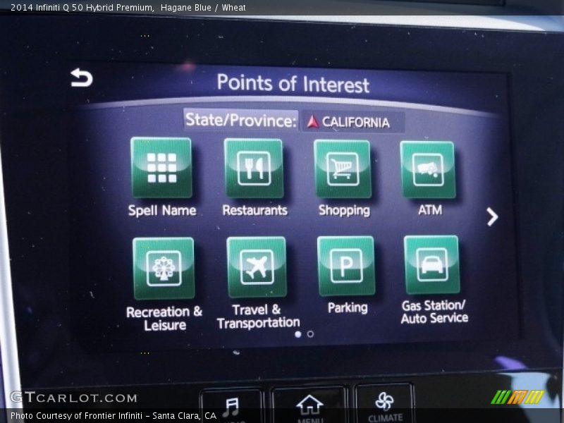 Hagane Blue / Wheat 2014 Infiniti Q 50 Hybrid Premium