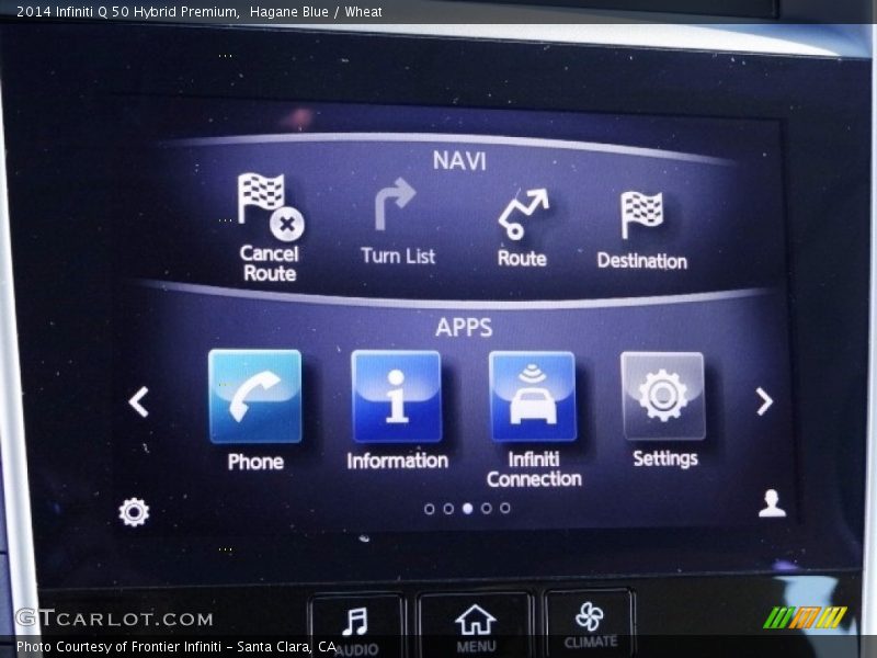 Hagane Blue / Wheat 2014 Infiniti Q 50 Hybrid Premium