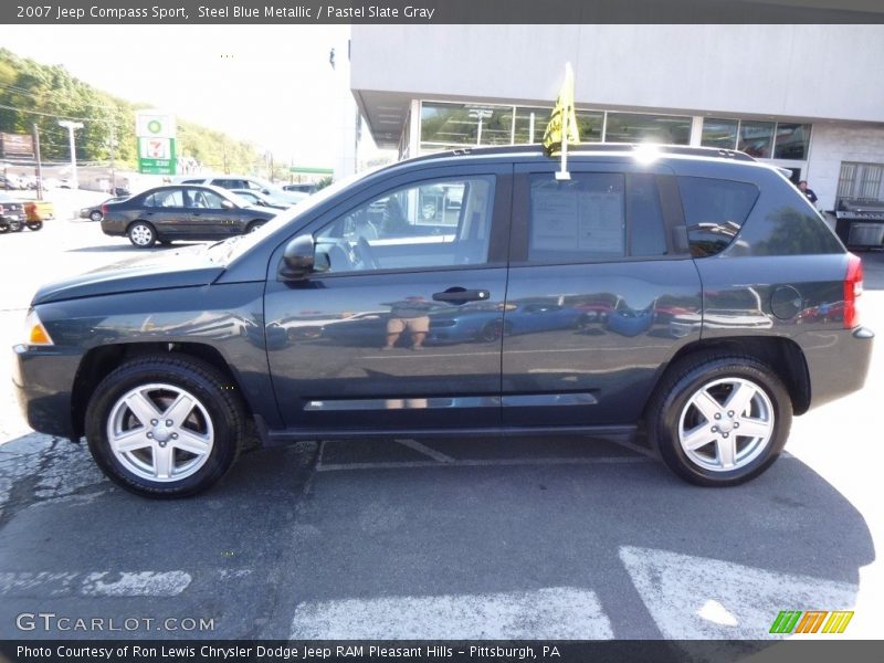 Steel Blue Metallic / Pastel Slate Gray 2007 Jeep Compass Sport