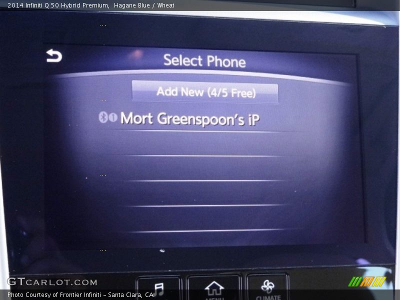 Hagane Blue / Wheat 2014 Infiniti Q 50 Hybrid Premium