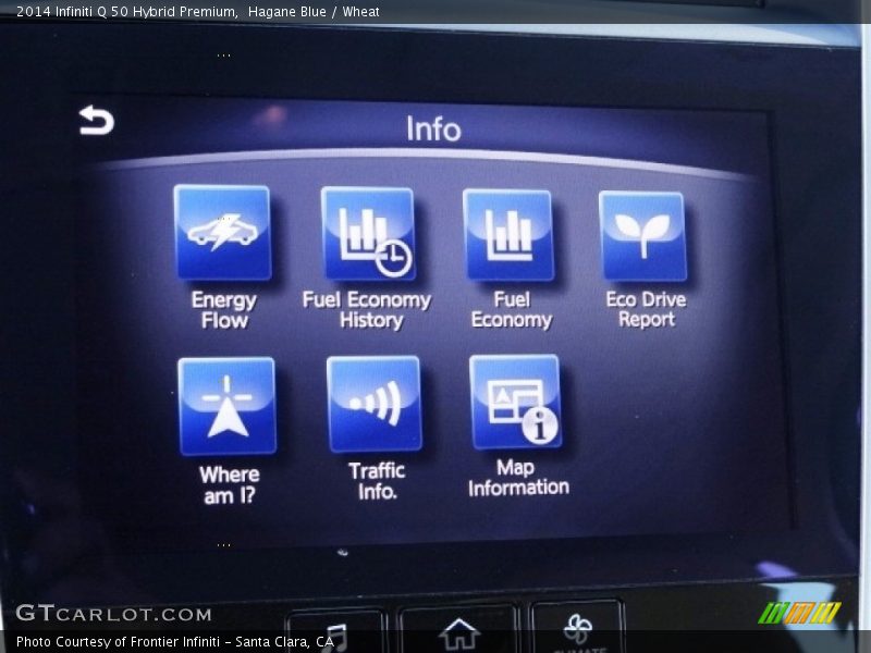 Hagane Blue / Wheat 2014 Infiniti Q 50 Hybrid Premium