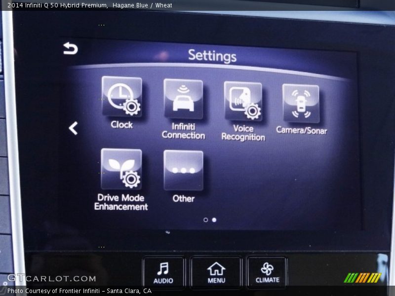 Hagane Blue / Wheat 2014 Infiniti Q 50 Hybrid Premium