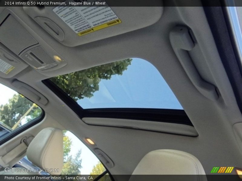 Hagane Blue / Wheat 2014 Infiniti Q 50 Hybrid Premium