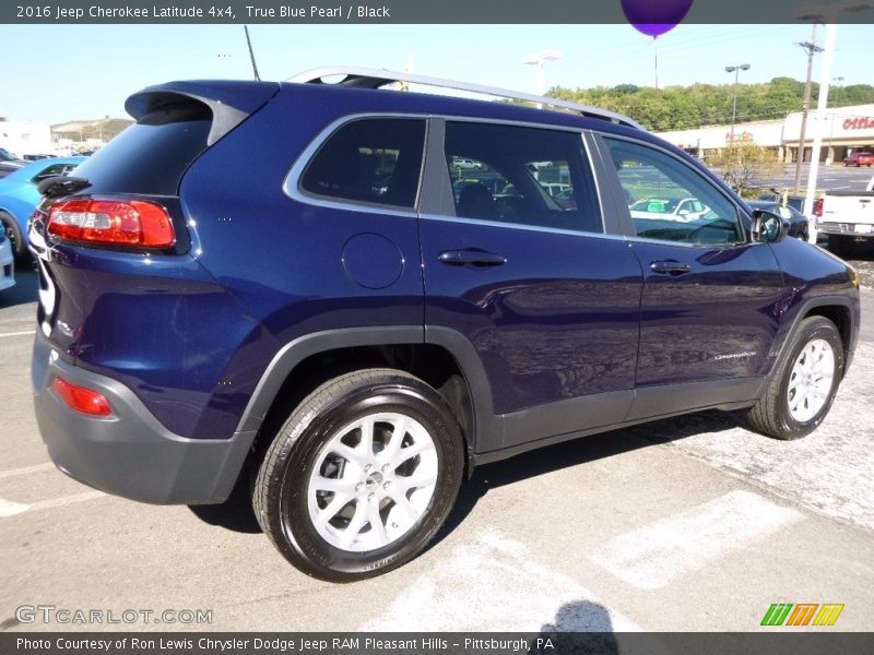 True Blue Pearl / Black 2016 Jeep Cherokee Latitude 4x4