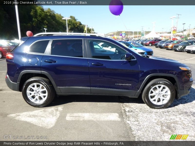 True Blue Pearl / Black 2016 Jeep Cherokee Latitude 4x4