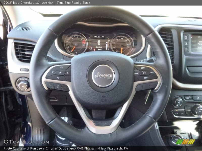 True Blue Pearl / Black 2016 Jeep Cherokee Latitude 4x4