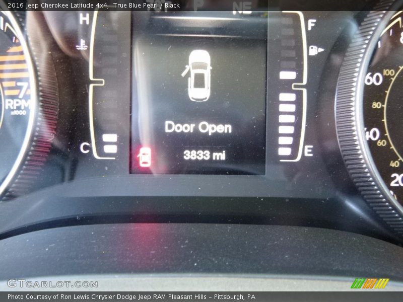 True Blue Pearl / Black 2016 Jeep Cherokee Latitude 4x4