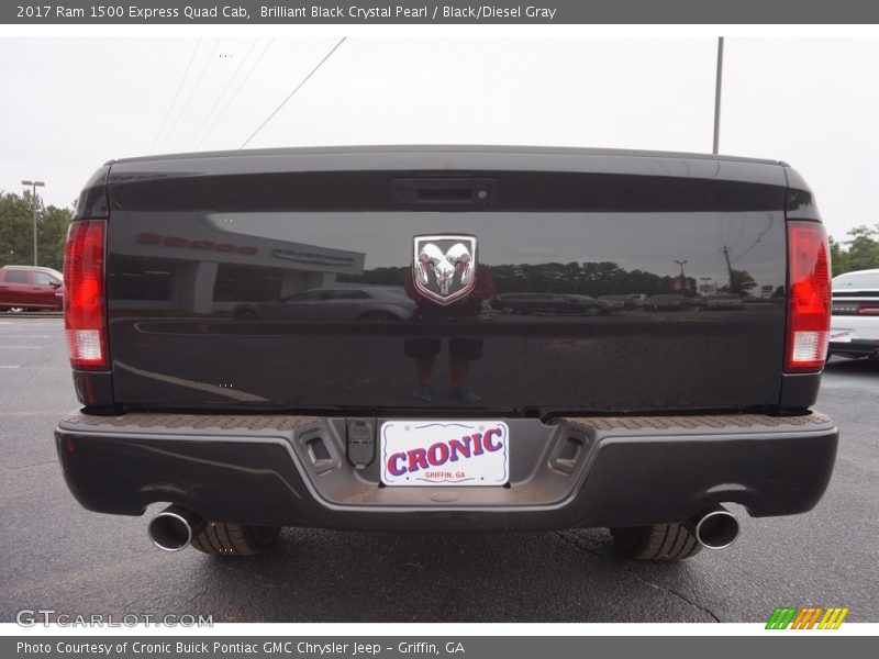 Brilliant Black Crystal Pearl / Black/Diesel Gray 2017 Ram 1500 Express Quad Cab