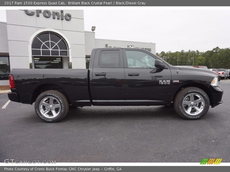 Brilliant Black Crystal Pearl / Black/Diesel Gray 2017 Ram 1500 Express Quad Cab