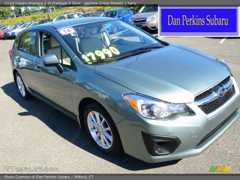 Jasmine Green Metallic / Ivory 2014 Subaru Impreza 2.0i Premium 5 Door