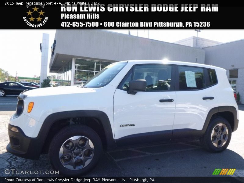 Alpine White / Black 2015 Jeep Renegade Sport 4x4