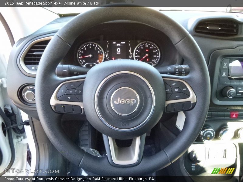 Alpine White / Black 2015 Jeep Renegade Sport 4x4