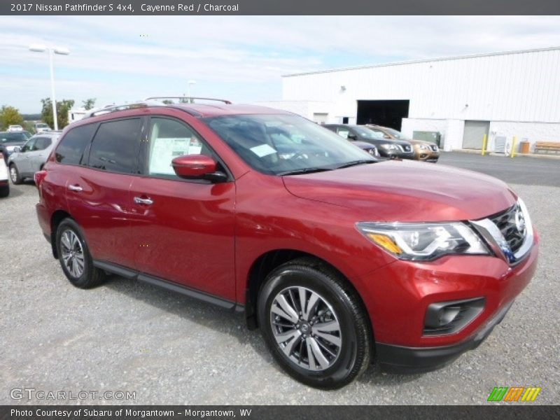 Cayenne Red / Charcoal 2017 Nissan Pathfinder S 4x4