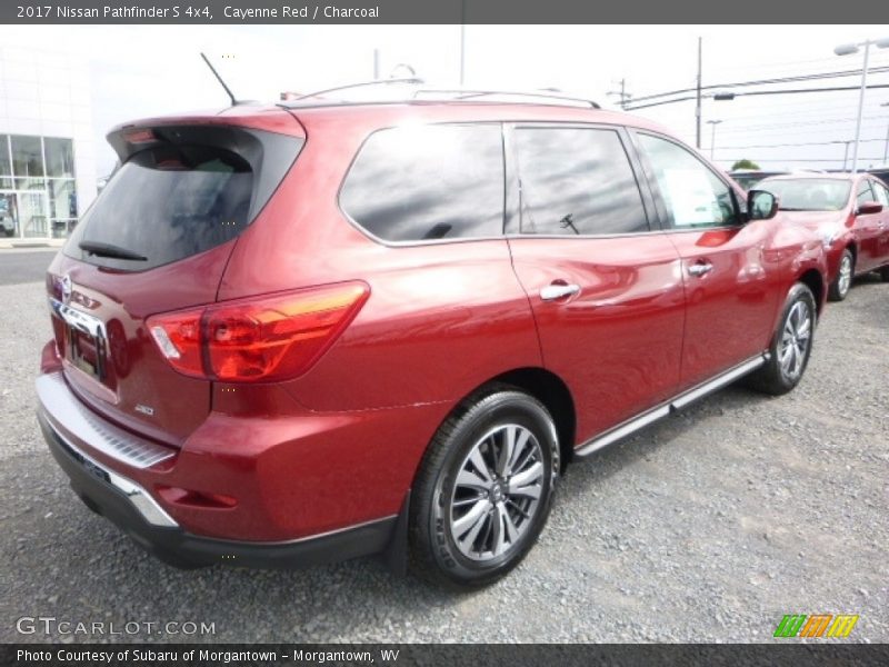 Cayenne Red / Charcoal 2017 Nissan Pathfinder S 4x4