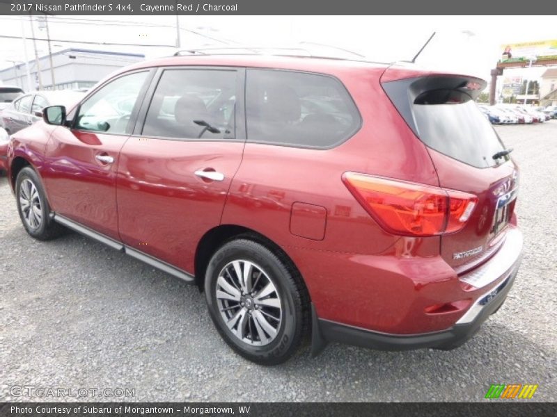 Cayenne Red / Charcoal 2017 Nissan Pathfinder S 4x4