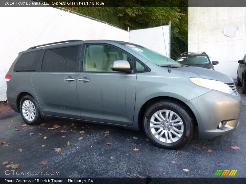 Cypress Green Pearl / Bisque 2014 Toyota Sienna XLE
