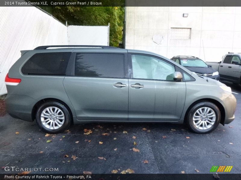 Cypress Green Pearl / Bisque 2014 Toyota Sienna XLE